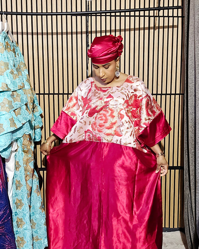 Boubou aisha mikado brocart - vert
