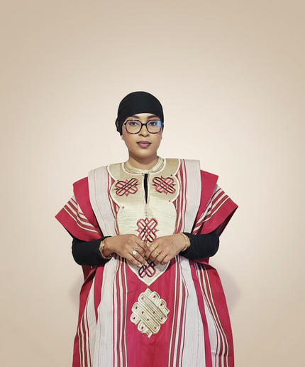 Boubou aso oke oloyé brodé - Bordeaux