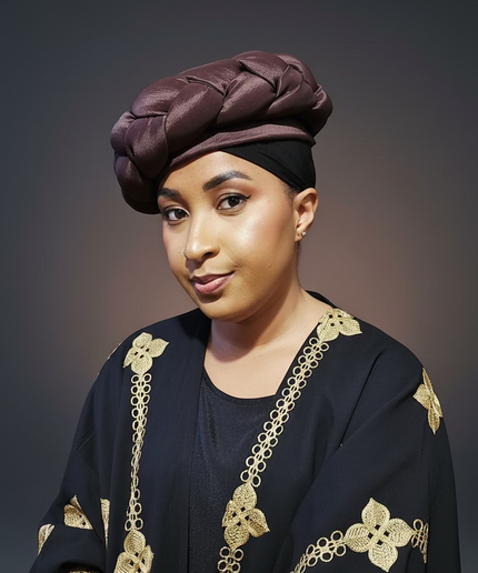 Turban torsadé - Marron