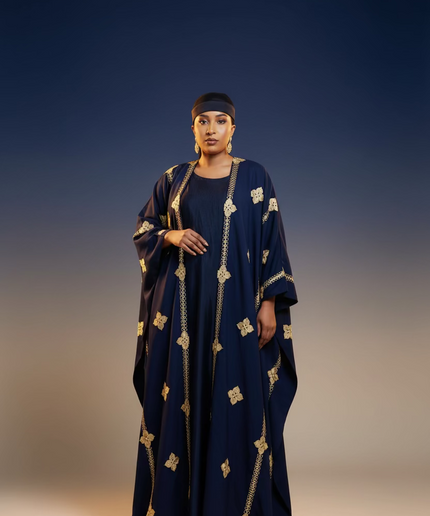 Ensemble kimono en lin - Noir
