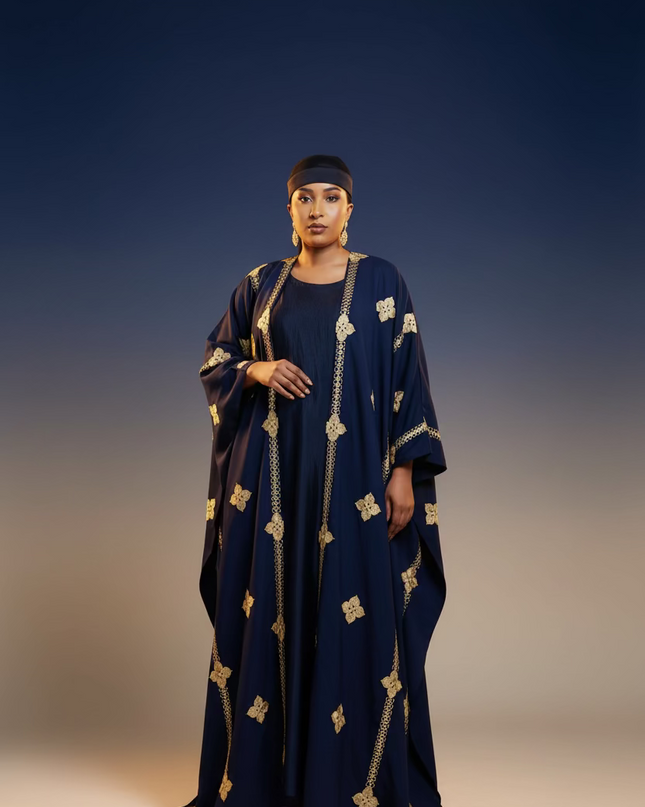 Ensemble kimono en lin - Noir