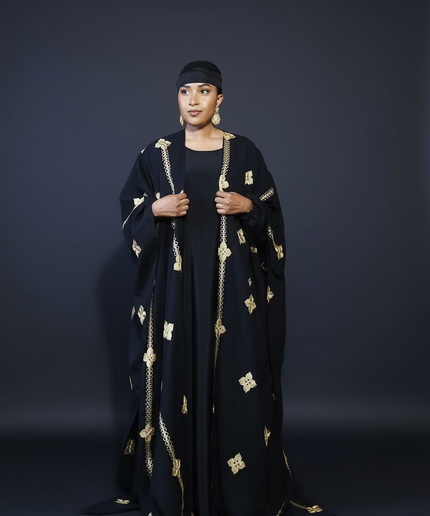 Ensemble kimono en lin - Noir