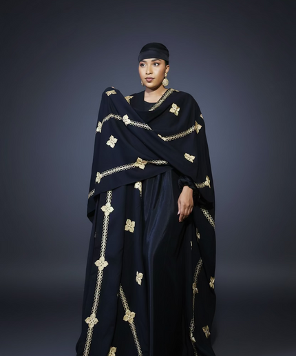 Ensemble kimono en lin - Noir