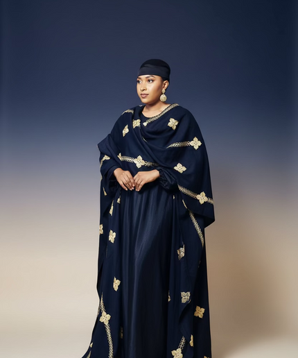 Ensemble kimono en lin - Noir