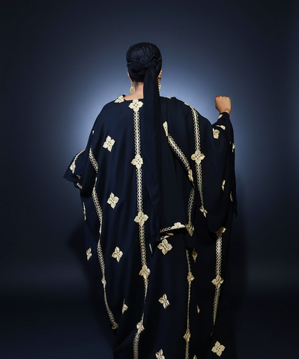 Ensemble kimono en lin - Noir