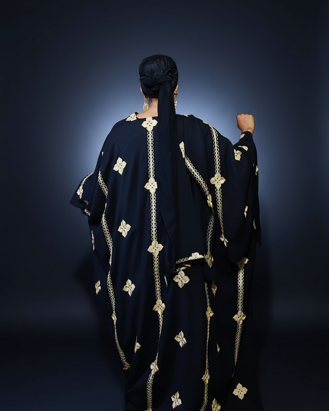 Ensemble kimono en lin - Noir