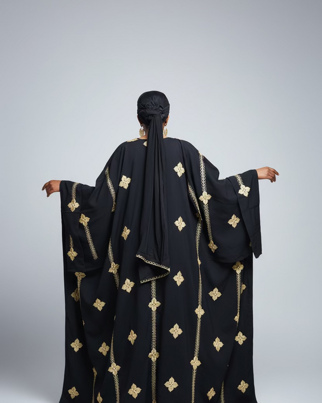 Ensemble kimono en lin - Noir