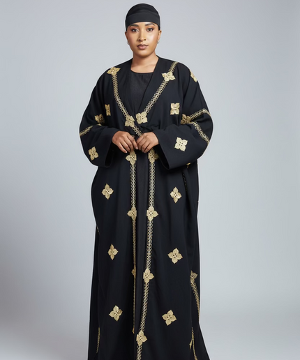 Ensemble kimono en lin - Noir