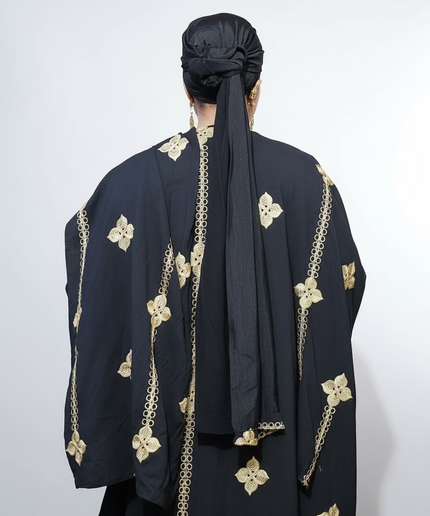 Ensemble kimono en lin - Noir