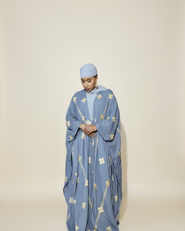 Ensemble kimono en lin - Gris