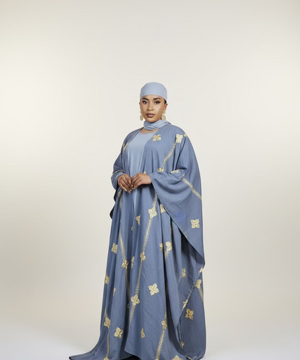 Ensemble kimono en lin - Gris