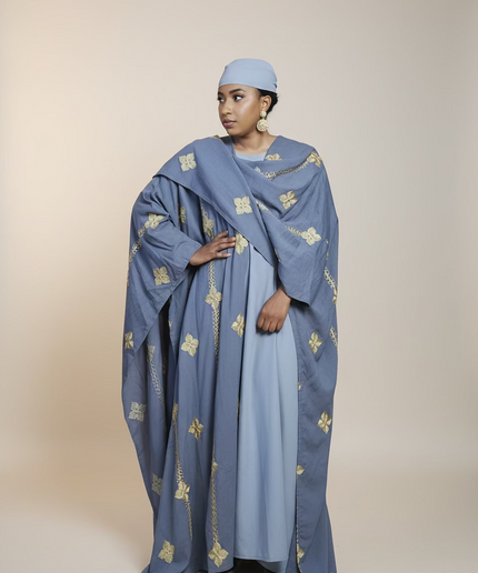 Ensemble kimono en lin - Gris