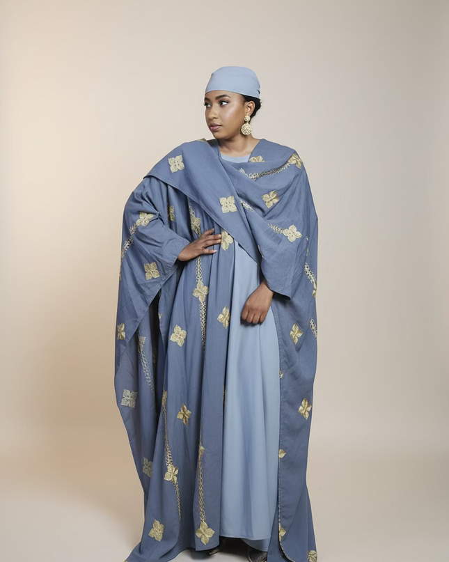 Ensemble kimono en lin - Gris