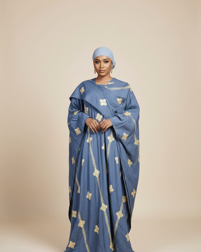 Ensemble kimono en lin - Gris