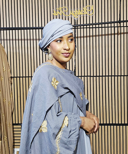 Ensemble kimono en lin - Gris