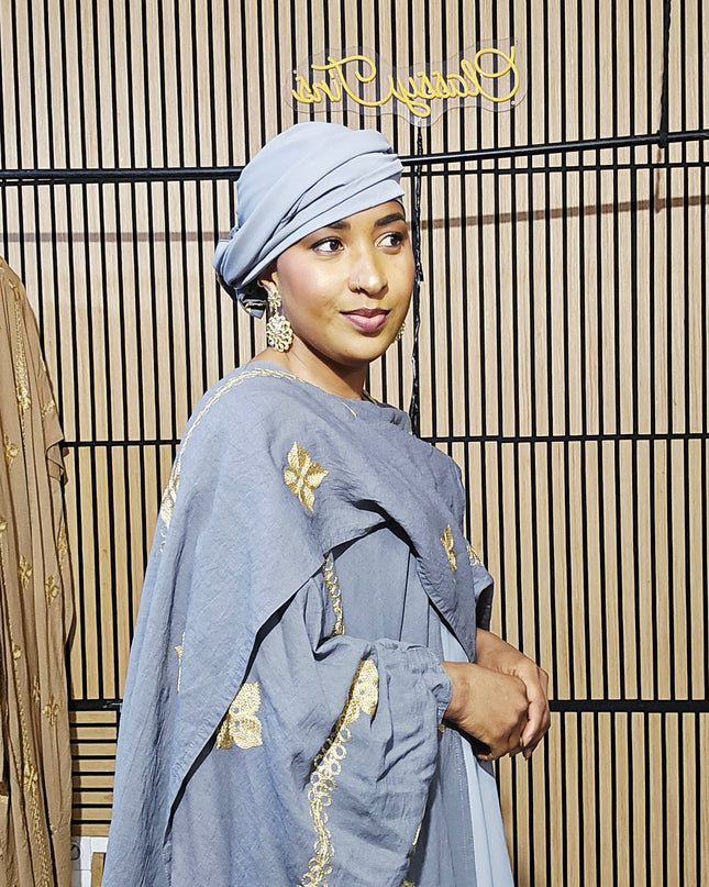 Ensemble kimono en lin - Gris