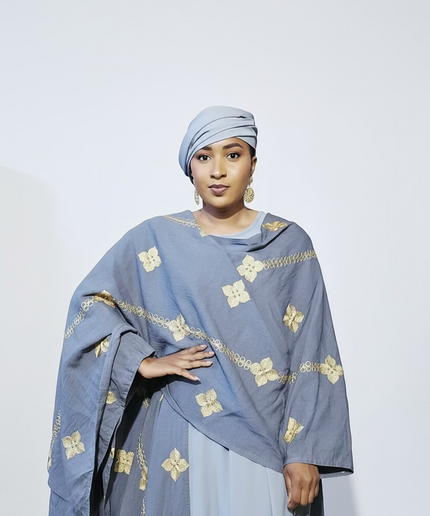 Ensemble kimono en lin - Gris