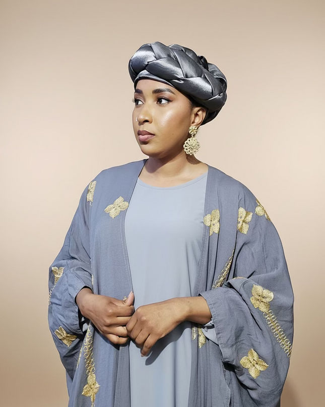 Turban torsadé - Gris