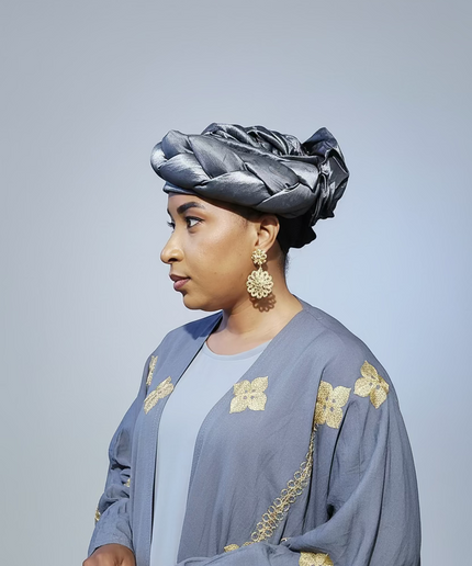 Turban torsadé - Gris
