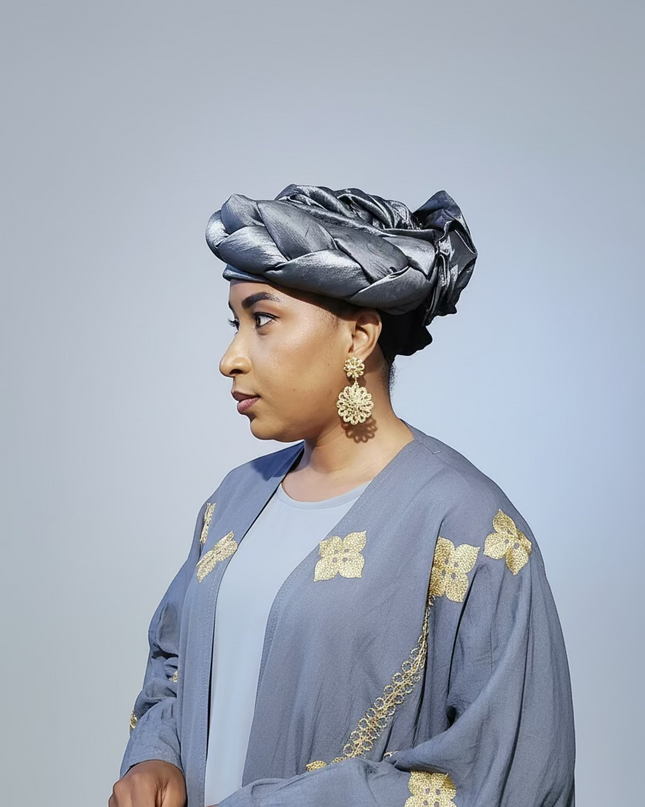 Turban torsadé - Gris