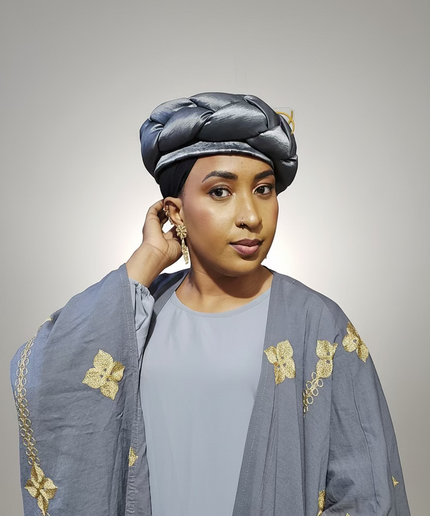 Turban torsadé - Gris