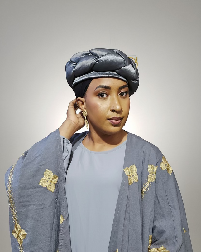 Turban torsadé - Gris
