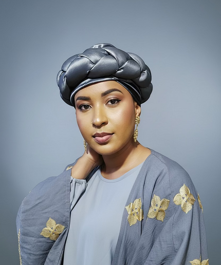 Turban torsadé - Gris
