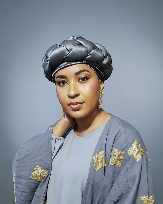 Turban torsadé - Gris