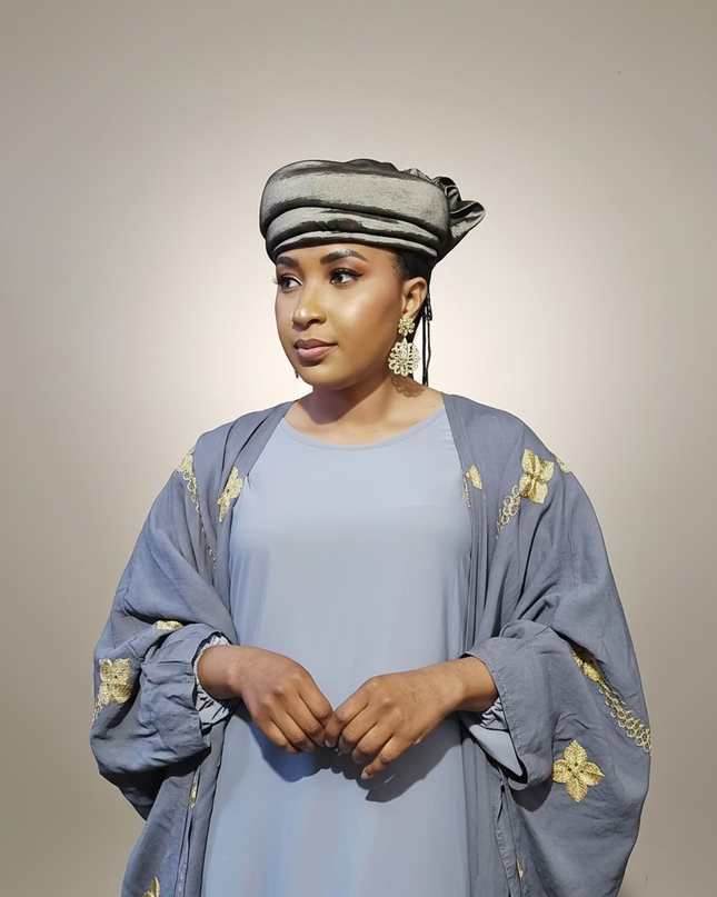 Turban plié - Gris