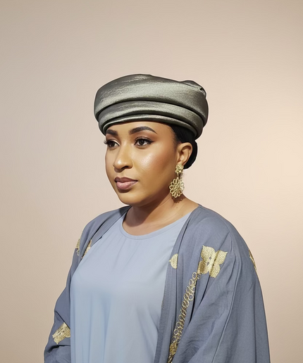 Turban plié - Gris