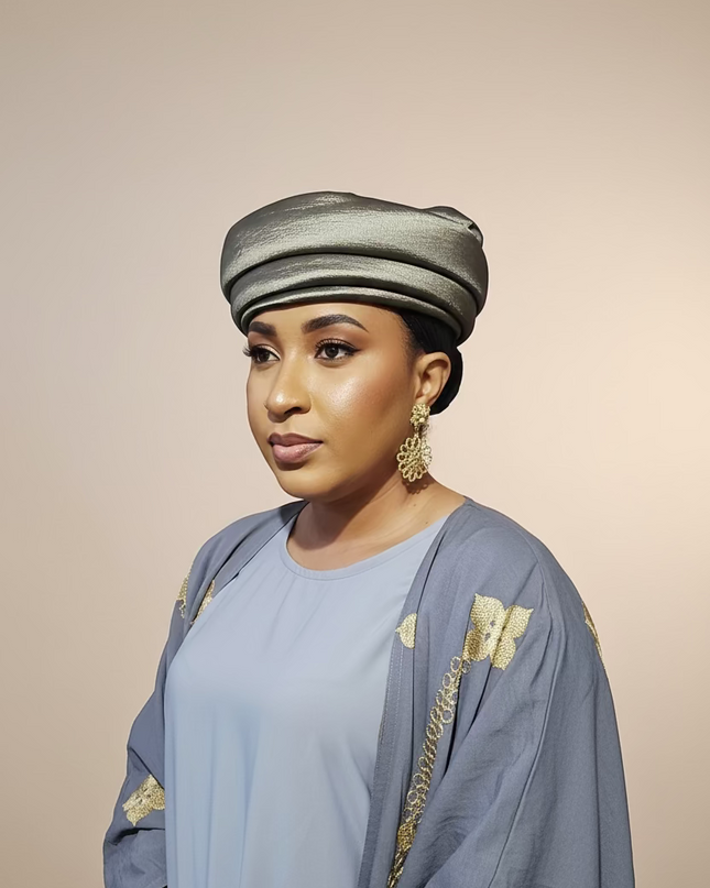 Turban plié - Gris