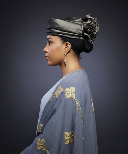 Turban plié - Gris