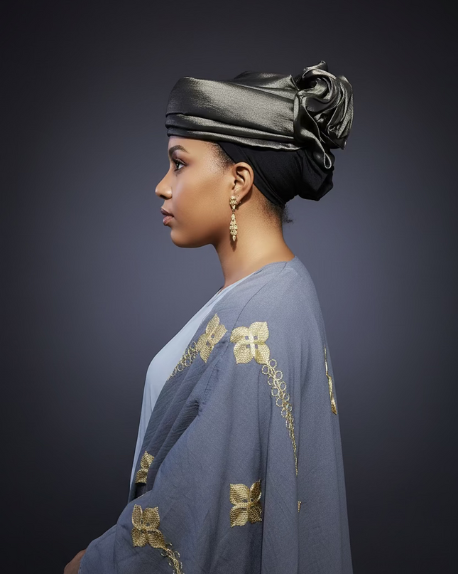 Turban plié - Gris