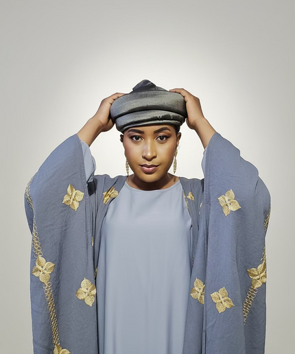 Turban plié - Gris