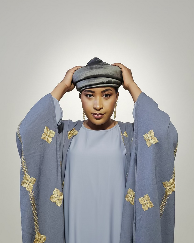 Turban plié - Gris