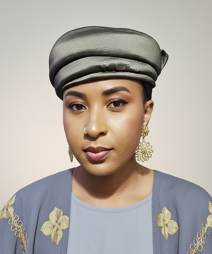 Turban plié - Gris