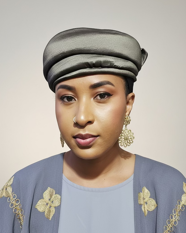 Turban plié - Gris