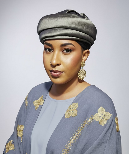 Turban plié - Gris