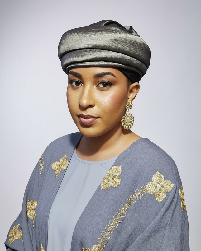 Turban plié - Gris