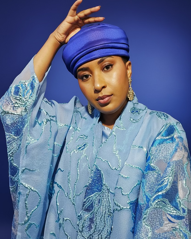 Turban plié - Bleu roi