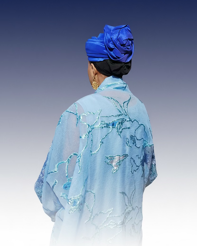 Turban plié - Bleu roi