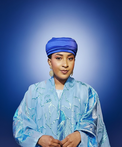 Turban plié - Bleu roi