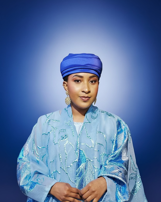 Turban plié - Bleu roi