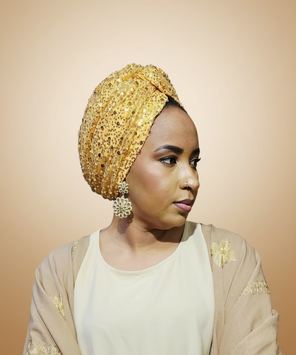 Turban pailleté - Gold