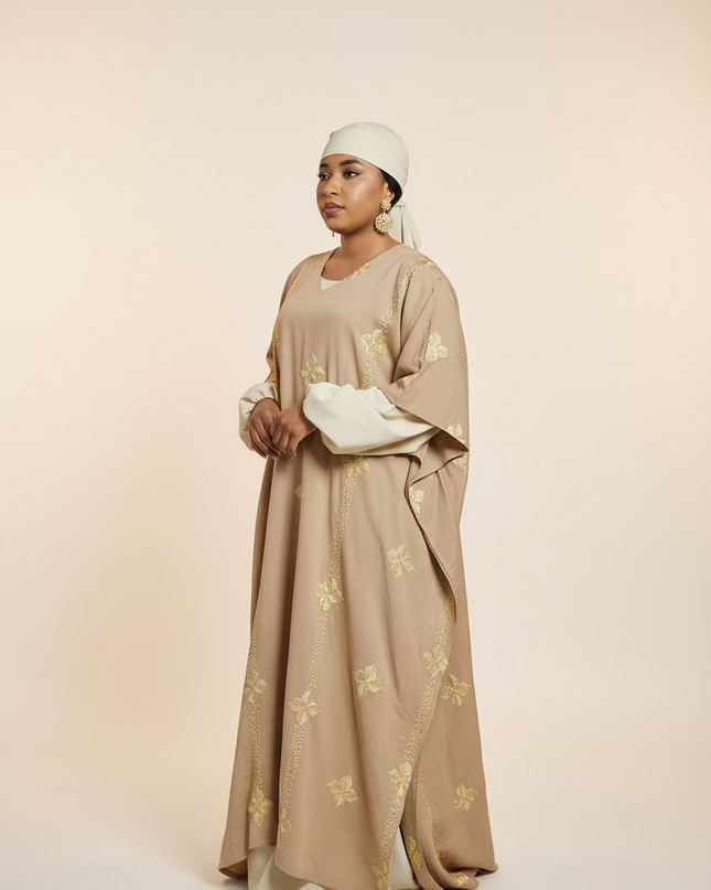Ensemble robe en lin - Marron
