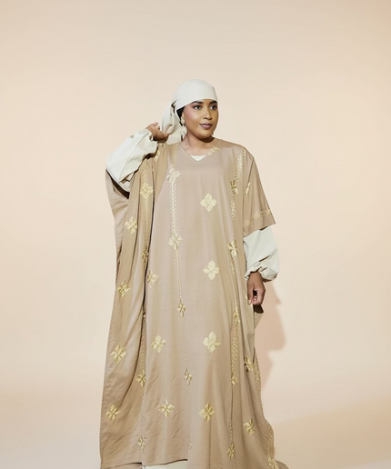 Ensemble robe en lin - Marron