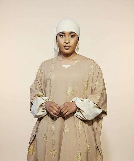 Ensemble robe en lin - Marron