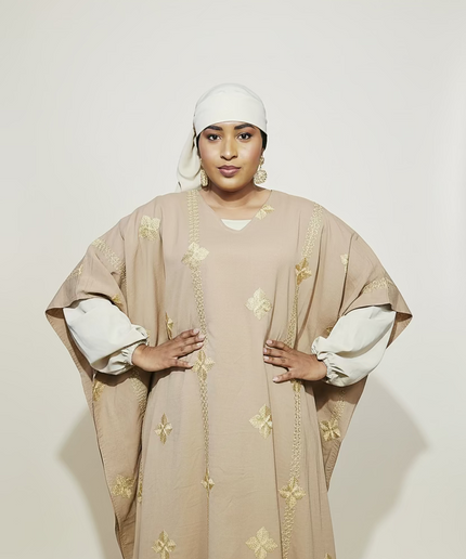 Ensemble robe en lin - Marron