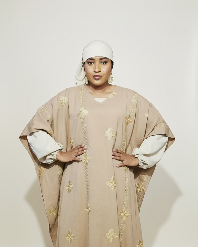 Ensemble robe en lin - Marron