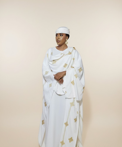Ensemble kimono en lin - Blanc